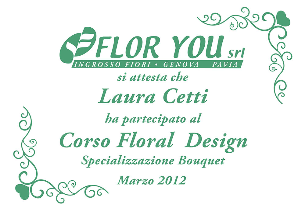 Il diploma presso Flor You per imparare i segreti del Flower Design