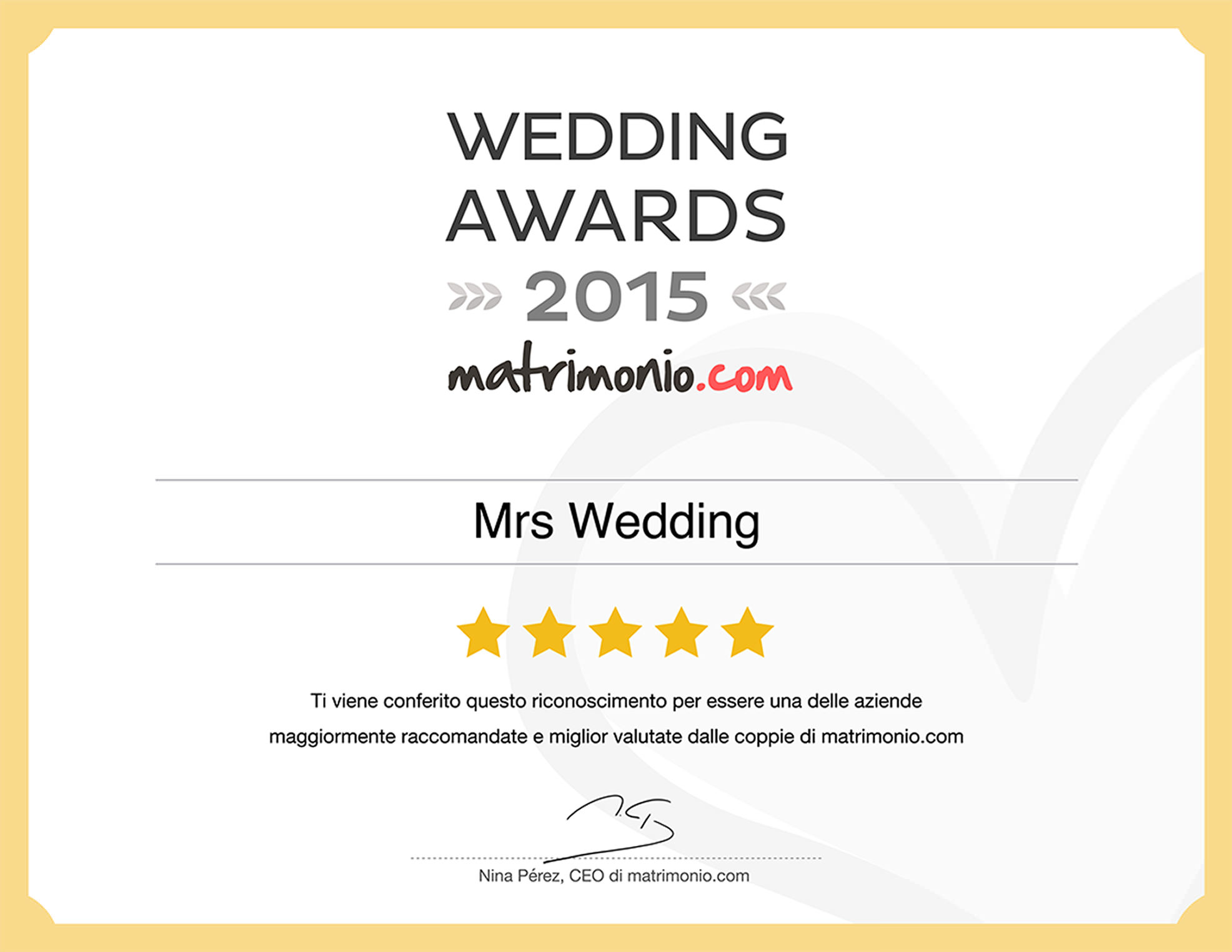 Wedding Awards di matrimonio.com